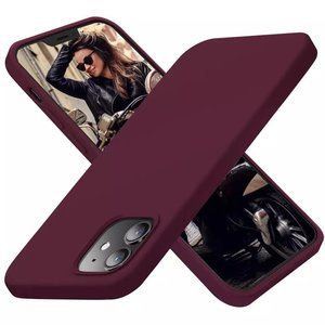 iPhone; 13 pro max/13 pro/13 /12pro/12 /silicone case /brand new/-wine red color